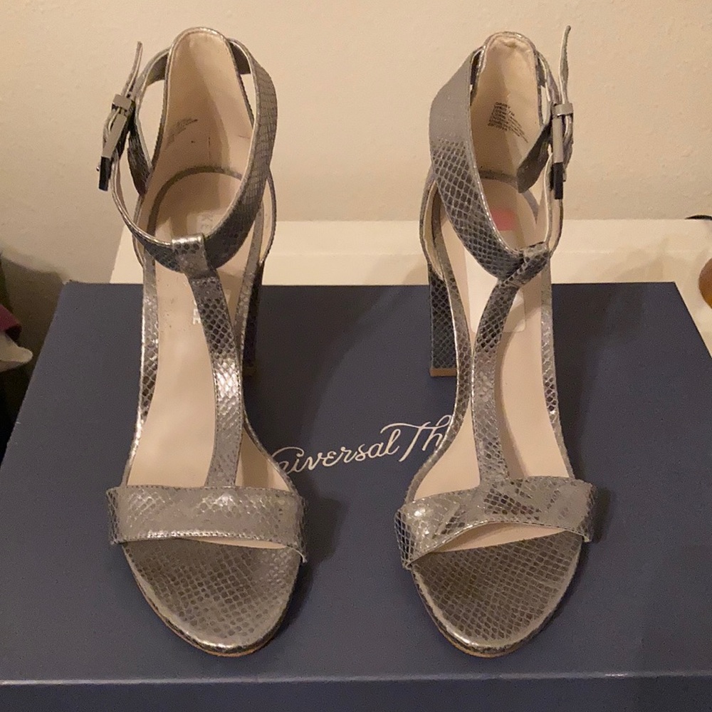 Silver high heels